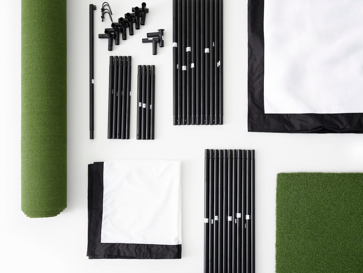 Pieces of the SkyTrak Golf Simulator Studio SkyTrak golf simulation accessories