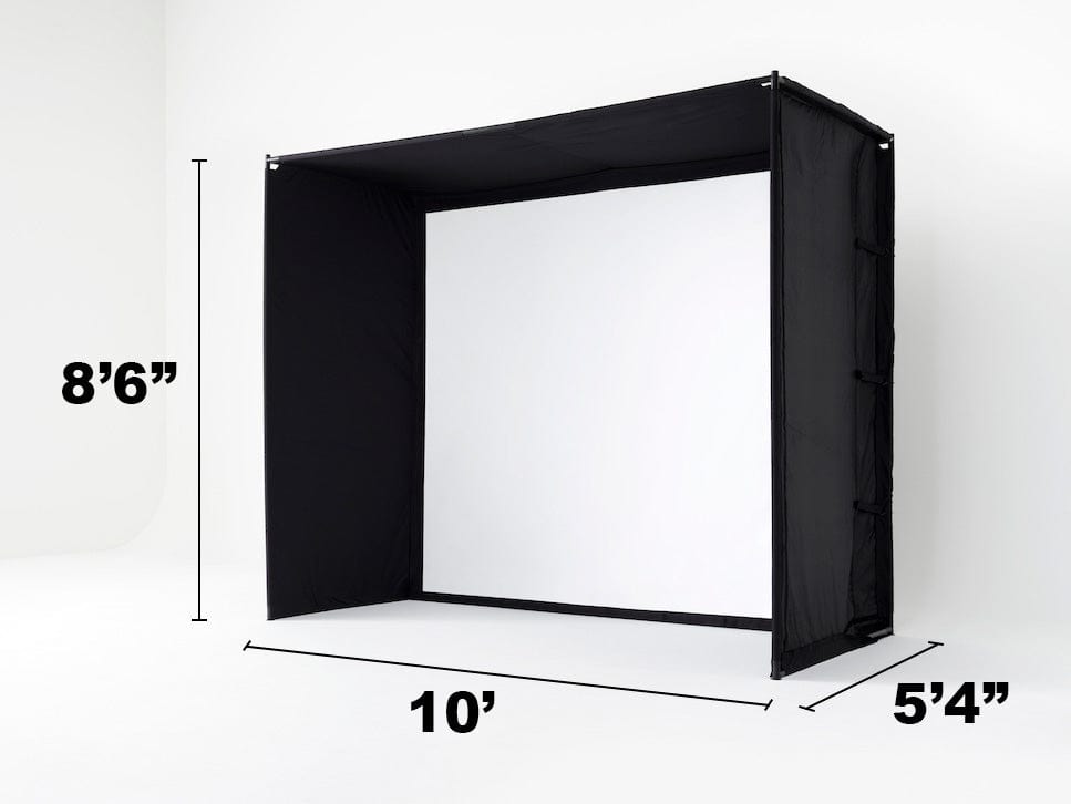 Measurements for Studio 10 enclosure SkyTrak golf simulation accessories