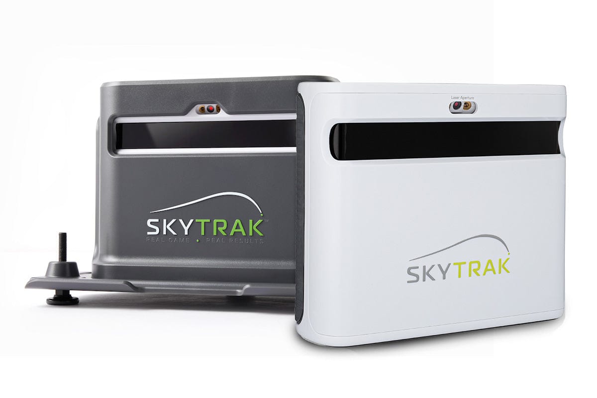 SKYTRAK Plus launch monitor side by side with SKYTRAK plus protective case